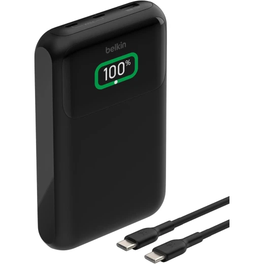 بنك طاقة بيلكين BoostCharge بـ 3 منافذ للكمبيوتر المحمول 20K مع USB-C - شحن سريع بنك طاقة بيلكين BoostCharge بـ 3 منافذ للكمبيوتر المحمول 20K مع USB-C - شحن سريع