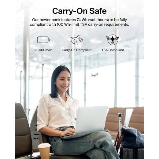 شاحن بيلكين 20K PD 30W محمول مع كابل USB-C مدمج - شحن سريع لأجهزة iPhone و iPad و Galaxy - بيلكين - Image 7