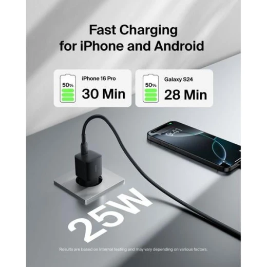 شاحن بيلكين 25 واط USB-C: شحن سريع للهواتف الذكية والمزيد - بيلكين - Image 4
