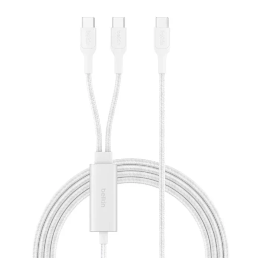 كابل Belkin BoostCharge Pro مضفر USB C إلى USB C مزدوج 140 واط أسود