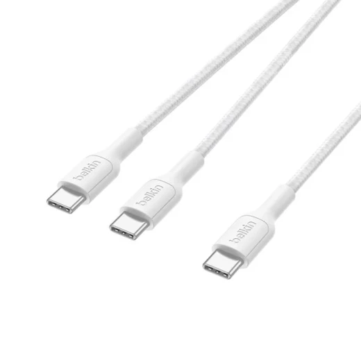 كابل Belkin BoostCharge Pro مضفر USB C إلى USB C مزدوج 140 واط أسود - Image 2