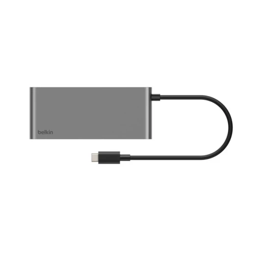محول بيلكن كونكت 8 منافذ USB C مع إيثرنت 2.5 جيجابايت، أسود، يتضمن 2 منفذ USB A، يدعم دقة تصل إلى 8K، متوافق مع أجهزة متعددة - Image 3