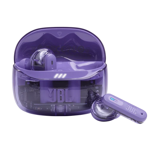 سماعات أذن جي بي إل Tune Beam 2 Ghost Edition اللاسلكية، خاصية إلغاء الضوضاء التكيفية، لون Ghost Mauve