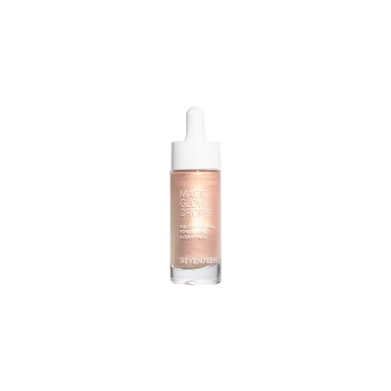 Seventeen Magic Glow Drops Illuminating Highlighter 20ml: Radiant Dewy Glow Makeup for All Skin Tones - Seventeen