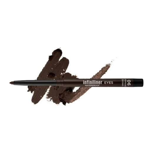 مون ريف Infiniliner قلم عيون جل 06 Almost Brown | آيلاينر جل مقاوم للماء | لون ثابت ومقاوم للتلطخ | رأس دقيق مع مبراة - مون ريف - Image 2