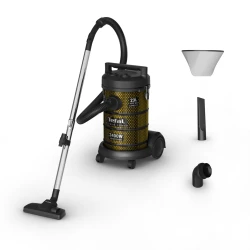Tefal X-TREM POWER Vacuum Cleaner 2400W Powerful Suction for Deep Cleaning with Bagless Design and Adjustable Settings, Black and Gold Finish