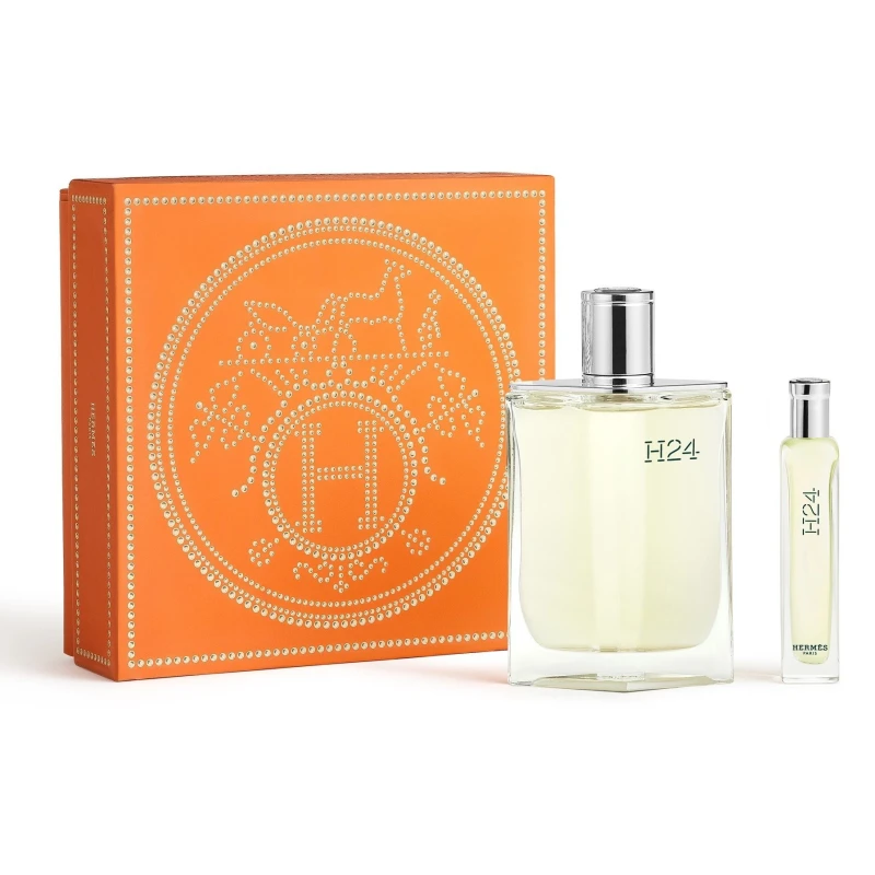 مجموعة هيرمس اتش 24 او دي تواليت للرجال عطر منعش ومنشط هدية قطعتين - هيرميس