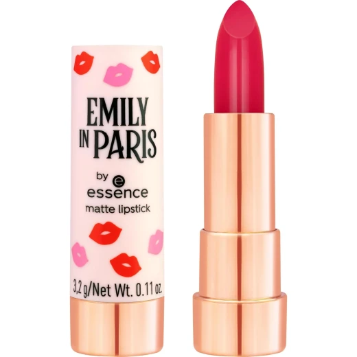 Essence Emily in Paris Classic Red Matte Lipstick Long Lasting Pigmented Makeup Essence Emily in Paris Classic Red Matte Lipstick Long Lasting Pigmented Makeup