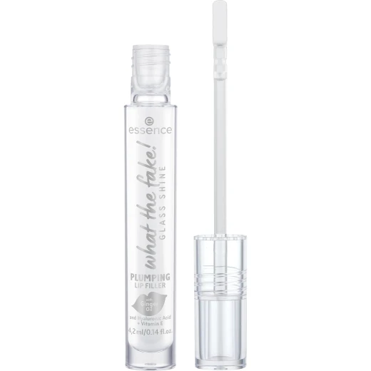 Essence What The Fake! Glass Shine Lip Filler Transparent Lip Gloss 4.2ml for Fuller Lips - Essence - Image 6