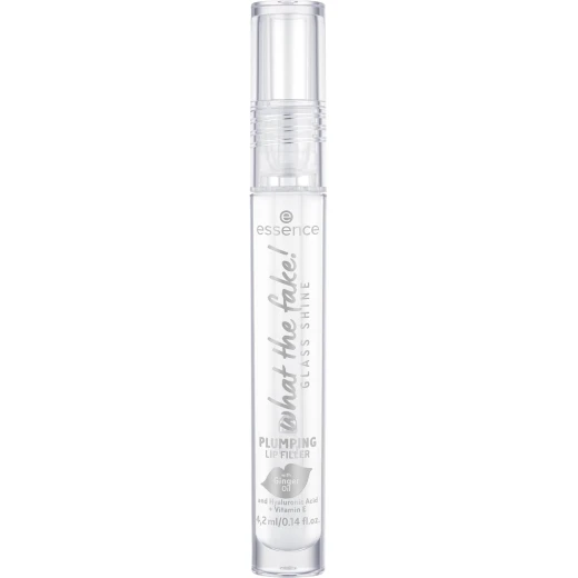 Essence What The Fake! Glass Shine Lip Filler Transparent Lip Gloss 4.2ml for Fuller Lips