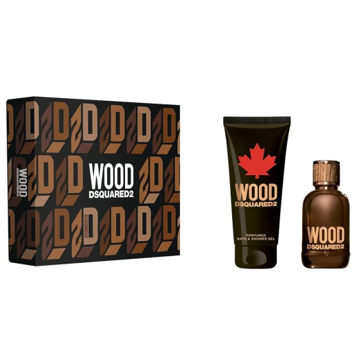 مجموعة العناية بالرجال دي سكويرد2 وود ام او دي تواليت 2 قطعة عطر خشبي