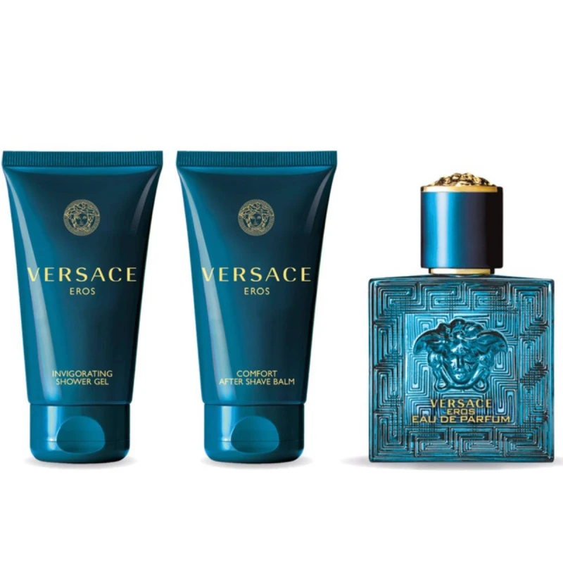 مجموعة هدايا فرزاتشي ايروس للرجال: 50 مل عطر، بلسم و جل استحمام - فيرساتشي
