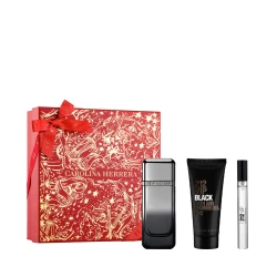 Carolina Herrera 212 VIP Black Elixir Gift Set for Men Amber Gourmand Fragrance 100ml EDP