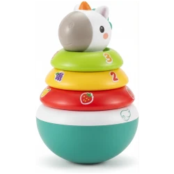 Hola Roly Poly Unicorn 3-in-1 Baby Toy, Stacking, Rattles, and Rocker for Infants 3-36 Months