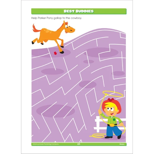 كتاب متاهات School Zone لمرحلة ما قبل المدرسة ورياض الأطفال والصف الأول - 64 صفحة - سكول زون - Image 5