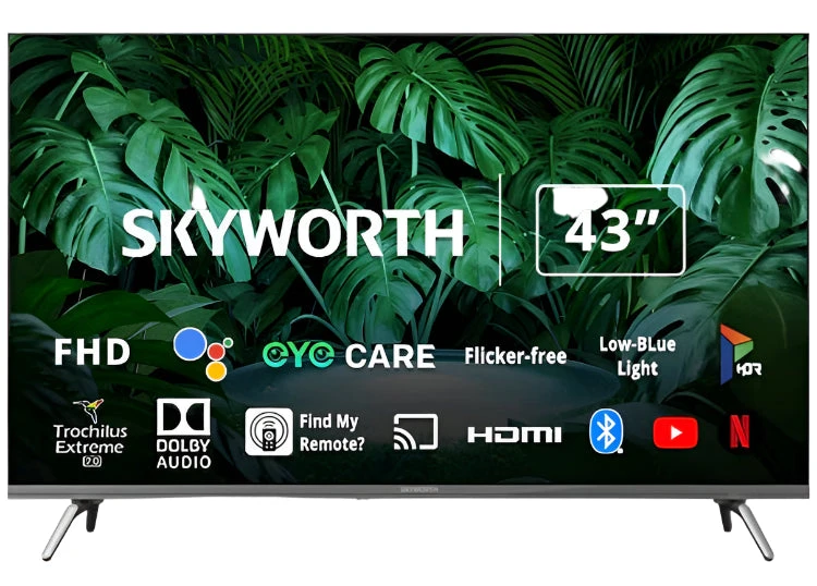 تلفزيون سكاي وورث 43 بوصة ذكي بنظام أندرويد 2K LED مع 2 HDMI و USB - سكي ورث