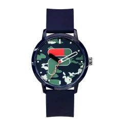 Fila Iconic Watch 38 326 101 Blue Dial 42mm Case with Blue Silicone Strap Japanese Quartz Movement 5 ATM Water Resistance 1 Year Warranty Sporty and Stylish Timepiece for Men