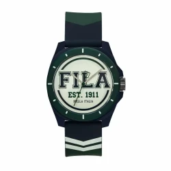 Fila Reinterpret 70's Watch Blue Silicone Strap 42.5mm 5 ATM Water Resistant