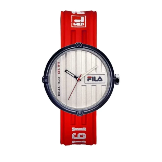 Fila Container 38 338 101 Watch Blue Dial Red Silicone Strap 40mm Fila Container 38 338 101 Watch Blue Dial Red Silicone Strap 40mm