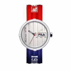 Fila Container 38 338 103 Watch White Dial Red and Blue Silicone Strap 40mm