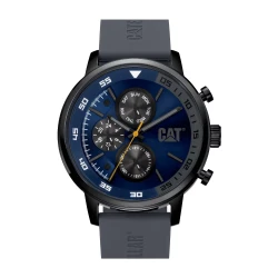 Cat Sail Watch Blue Dial Grey Silicone Strap 46mm Water Resistant