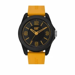 Landscape Cat Landscape Watch Yellow Silicone Strap 45mm Water Resistant to 100M Acrylic Crystal Citizen 2025 Movement Stylish Timepiece LN.160.27.137