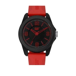 Landscape Cat Red Watch with Silicone Strap, 45mm ABS Case, and 100M Water Resistance. Features Citizen 2025 Movement and Acrylic Crystal. REF: LN.160.28.138
