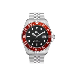 Cat R Type 1.2 Watch Stainless Steel Case 43mm Black and Red Dial with Miyota 2315 Movement and 100M Water Resistance for Men