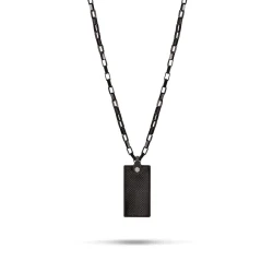 Cat J021N90111 Necklace Stainless Steel Silver Chain Pendant