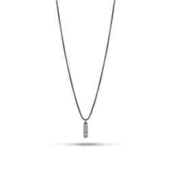 Cat J027N00155 Necklace Stainless Steel Silver Charm Pendant