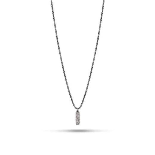 Cat J027N00155 Necklace Stainless Steel Silver Charm Pendant Cat J027N00155 Necklace Stainless Steel Silver Charm Pendant