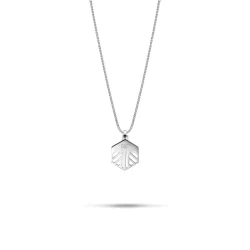 Cat J046N00122 Stainless Steel Necklace Silver Pendant Jewelry, Featuring Durable Design for Women, Perfect Accessory for Everyday Wear or Special Occasions