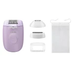 Philips Epilator Series 4000 Corded Epilator for Women, Gentle Hair Removal, with LED Light, 4 Accessories - Philips