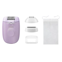 Philips Epilator Series 4000 Corded Epilator for Women, Gentle Hair Removal, with LED Light, 4 Accessories