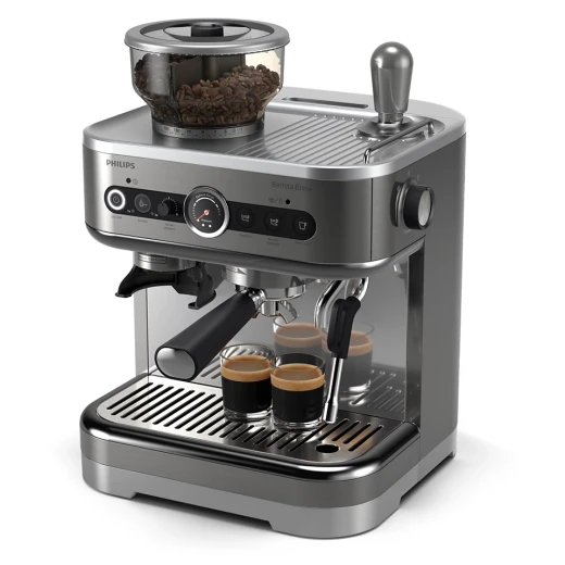 Philips Barista Brew Semi Automatic Espresso Machine, 15 Bar Pressure, Stainless Steel Portafilter, Black Philips Barista Brew Semi Automatic Espresso Machine, 15 Bar Pressure, Stainless Steel Portafilter, Black