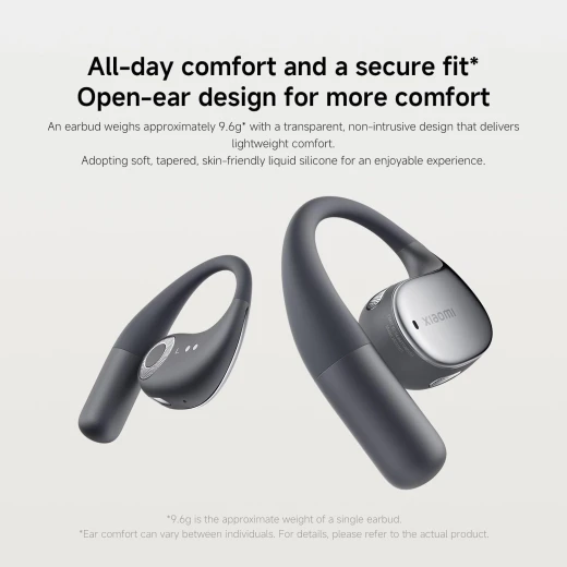 سماعات أذن شاومي OpenWear بتقنية البلوتوث مفتوحة الأذن - بيج رملي، صوت عالي الدقة، بطارية طويلة - شاومي - Image 4