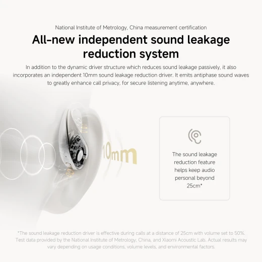 سماعات أذن شاومي OpenWear بتقنية البلوتوث مفتوحة الأذن - بيج رملي، صوت عالي الدقة، بطارية طويلة - شاومي - Image 5