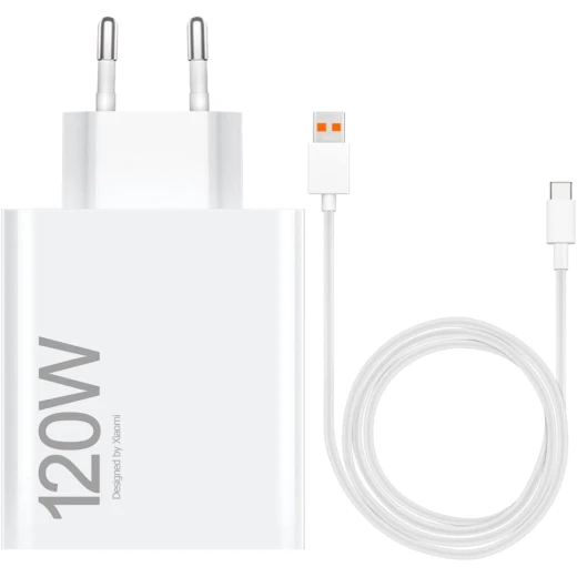120W Hypercharge Combo Type A Fast Charger with USB C Cable for Xiaomi Phones