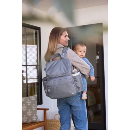 Skip Hop Forma Next Backpack Diaper Bag Grey with Insulated and Mesh Packing Cubes for Travel and Everyday Use - Skip Hop - Image 4