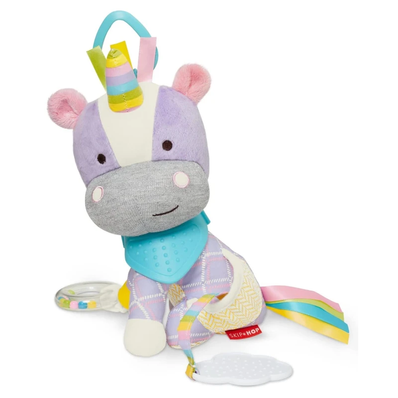 Skip Hop Bandana Buddies Unicorn Activity Toy Soft Plush Teether