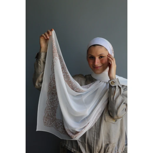 Dantella Georgette Chiffon Hijab Scarf Beige 300cm x 70cm Elegant Lightweight Dantella Georgette Chiffon Hijab Scarf Beige 300cm x 70cm Elegant Lightweight