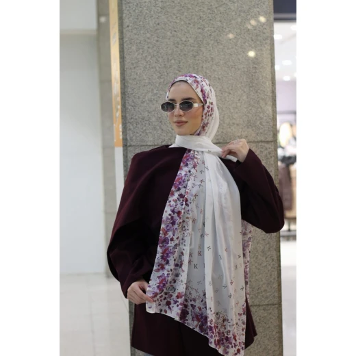 Its Raining KAIN Purple Georgette Chiffon Hijab Scarf for Women 300x70cm: Elegant, Lightweight, Made in Egypt for Daily Wear and Special Occasions Its Raining KAIN Purple Georgette Chiffon Hijab Scarf for Women 300x70cm: Elegant, Lightweight, Made in Egypt for Daily Wear and Special Occasions