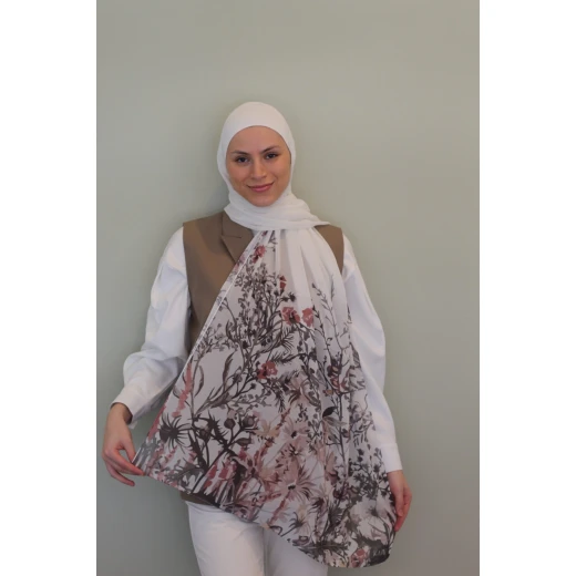 Azalea Georgette Chiffon Hijab: Elegant, Soft, Comfortable, and Easy-to-Wear Daily Scarf with Exclusive Designs and 300x70cm Size - Azalea - Image 2