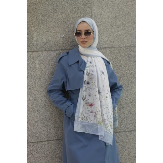 حجاب لوف بيرد سوفت شيفون جورجيت أزرق 300x70 سم للاستخدام اليومي حجاب لوف بيرد سوفت شيفون جورجيت أزرق 300x70 سم للاستخدام اليومي