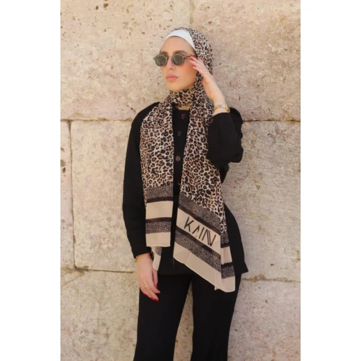 Leopard K Georgette Chiffon Hijab Scarf: Comfortable, Lightweight for Everyday Wear, Featuring Exclusive Designs, Extra Long 300x70cm Size, Made in Egypt Leopard K Georgette Chiffon Hijab Scarf: Comfortable, Lightweight for Everyday Wear, Featuring Exclusive Designs, Extra Long 300x70cm Size, Made in Egypt