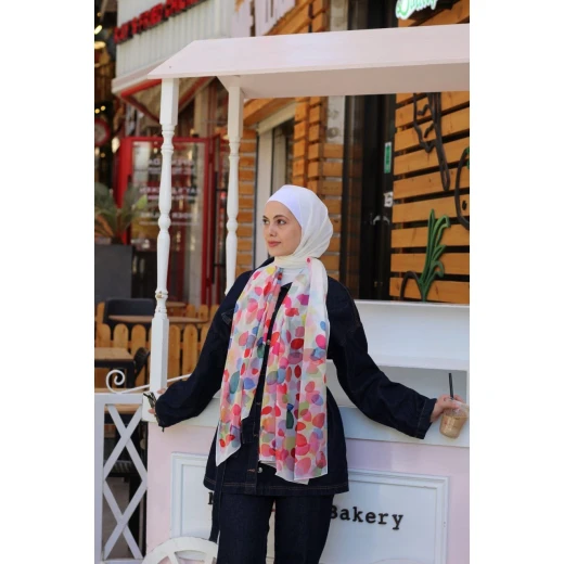 Eye Candy Georgette Chiffon Hijab Scarf – Red – Elegant Everyday Style with Premium Fabric & Exclusive Designs, Extra Long 300cm x 70cm for Versatile Styling