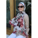 شال حجاب شيفون جورجيت من تشيري أون توب، ناعم وخفيف الوزن، 300 × 70 سم - تشيري أون توب