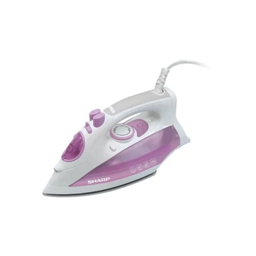 مكواة بخار شارب EI-SH21-P3 – قدرة 2000 واط – قاعدة سيراميك – لون وردي – بخار عمودي، نظام مضاد للتقطير، خزان ماء بسعة 300 مل لتجفيف وكي فعال وسهل لجميع أنواع الأقمشة - شارب - Image 2