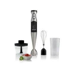 Gorenje HBX1000E Hand Blender – 1000W Power – Powerful Quad Blade – 0.7L Mixing Jar – Black Color, ideal for preparing smoothies, sauces, and ingredients easily and quickly in the kitchen