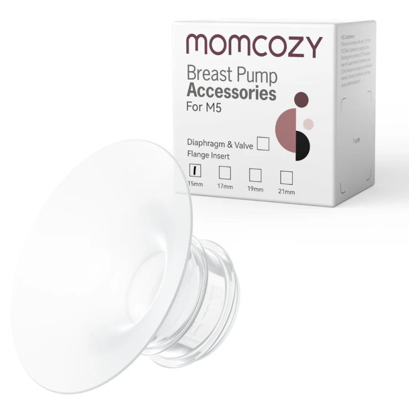 حشوة حلمة مضخة الثدي موم كوزي M5 19 مم - سيليكون مريح وخالٍ من BPA - موم كوزي